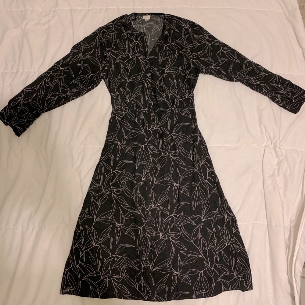 Black midi dress